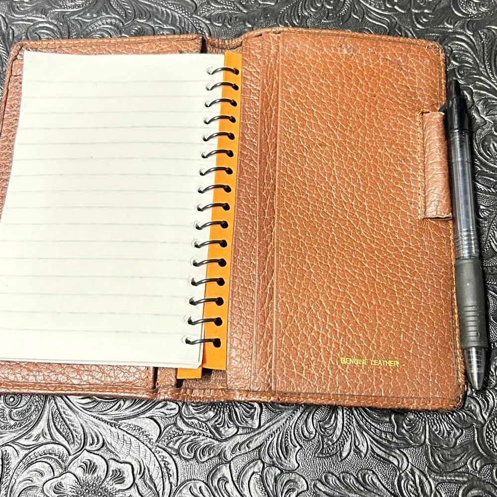 Vintage Brown Leather Wallet/Passport/Notepad Holder